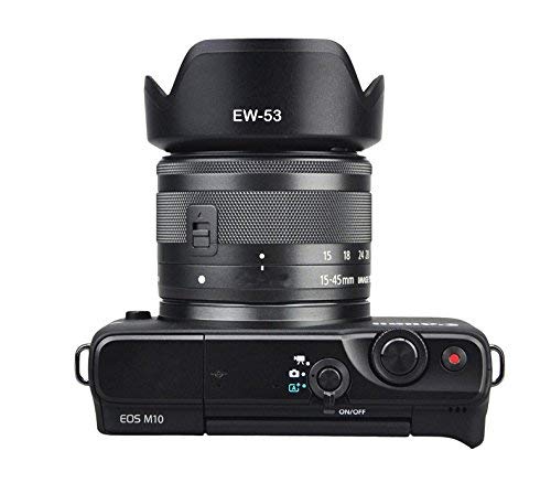 Image of SUPERNIC EW53 Reversible Bayonet Mount Lens Hood Shade for Canon EF-M 15-45mm f /3.5-6.3 is STM Lens 49mm Replaces Canon EW-53, Fit Canon M50,M100 M10 M6 M5 M3 M2 M1 M Series Mirrorless Camera