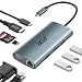 Produktbild acer USB C Hub Docking Station, 9IN1 USB C zu 4K HDMI, 3xUSB 3.0 5Gbps, 1Gbps Ethernet, 100W PD, VGA, SD Katenleser, Aluminium Multiport Adapter für iPhone 15/16 Serie,MacBook/iPad Pro/Air,S24,Surface