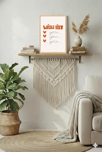 Image of BLINKART Plant shelf Aesthetic Modern Art Walls With Frame | Natural Wood Texture | Living Room Bedroom Office Wall Decoration | Poster Home Decor Frames Wall Bedroom | 12x8 Inches (D64)