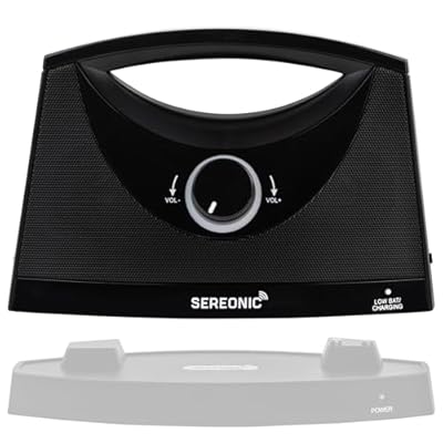 SEREONIC Extra Speaker Receiver Only Wireless TV Speaker System – TRANSMITTING Base and Audio Cables NOT Included – Pairs with BT-200 for Use of Multiple Speakers Around The House