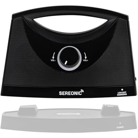 SEREONIC Extra Speaker Receiver Only Wireless TV Speaker System – TRANSMITTING Base and Audio Cables NOT Included – Pairs with BT-200 for Use of Multiple Speakers Around The House Cover
