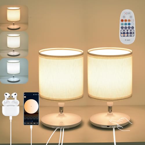 Set de 2 Lámparas de Mesa para Sala y Dormitorio