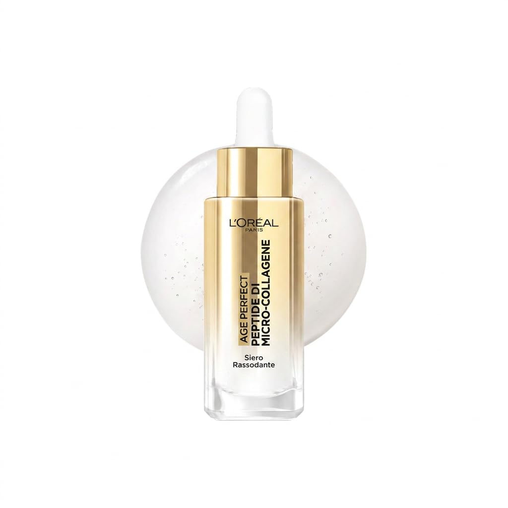 L'Oréal Paris Age Perfect Siero Rassodante Micro-Collagene, 30 ml | Rassoda la Pelle, Riduce le Rughe e Macchie dell'Età, Contrasta 5 Anni di Rilassamento della Pelle, con Peptidi