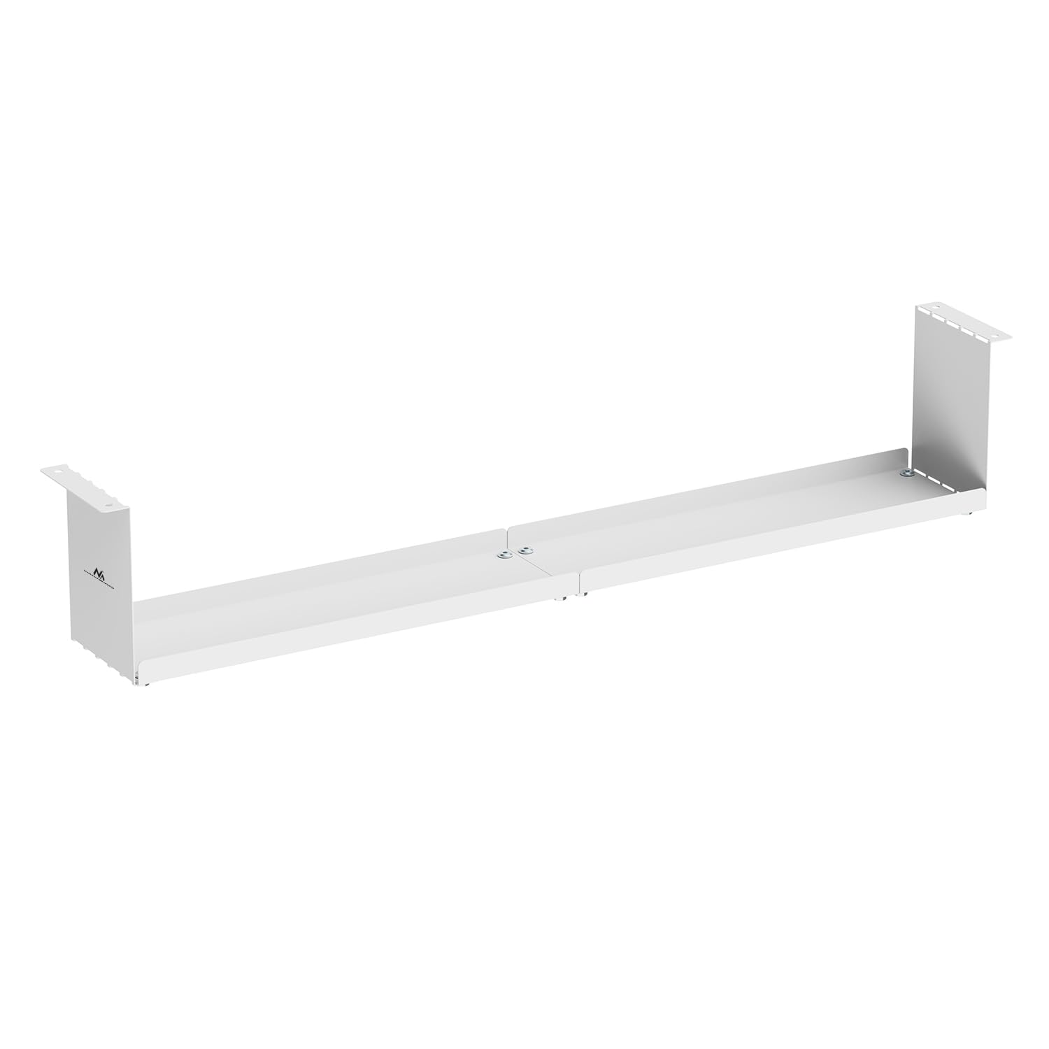 Maclean MC-107 - Kompaktowy podbiurkowy organizer kabli, 85 cm, solidna stal, mocowanie śrubowe, obciążenie 5 kg, organizer wielogniazdowy, osłona kabli (Biały)