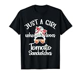 Just a Girl Who Loves Tomato Sandwiches Sunglasses Funny T-Shirt