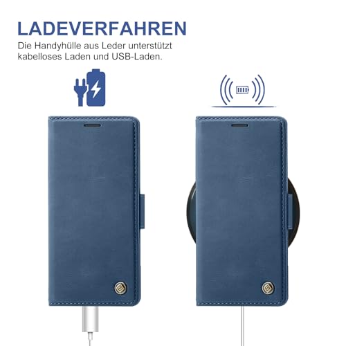 Protection Samsung Galaxy A37 5G étui rabat bleu clapet anti-espionnage