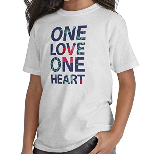 One Love One Heart Beautiful Marley Hippie Youth T Shirt White