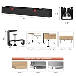 Univivi No Drill Under Desk Cable Management Tray, 36" Cord Organizer for Table, Clamp/Screw Mount Desk Cable Management, Premium Fabric Cable Management Tray for Office, Home - Image 4