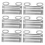 DECOMELODY 6セット ギター指板保護具 ステンレス製フレットボードガード 研磨用保護パッド ゴムバンド固定式 ギターメンテナンスツール 愛好