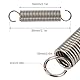 GUNGY Zugfedern mit Haken Edelstahl Spannfeder Zugfeder 80mm Außendurchmesser 16mm Drahtdurchmesser 2mm Maximale Zugkraft 8,8kg 2x16x80mm 2 Stück