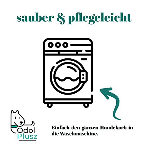 Odolplusz Hundebett mit Wendekissen 100x70cm | Hundekissen Waschbar | Füllung aus hautsympathischen 100% Polyurethanschwamm (Grau - Sterne)