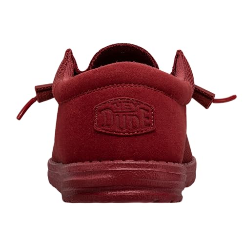 HEYDUDE Men's Wally Funk Mono Red Size 15 | Men's Loafers | Men's Slip On Shoes | Comfortable & Light-Weight