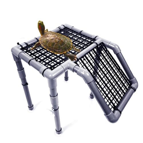 StellarOcean Turtle Tank Accessories Turtle Basking Platform for Aquatic Turtles Docks, 10' Width...
