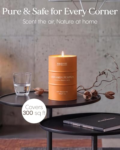 Image of M&SENSE Cinnamon Pumpkin Scented Candles Large,Christmas Soy Candles,21.2oz 120 Hour Slow Burning,Aromatherapy Candle for Stress Relief Meditation Relaxing,Christmas Decor