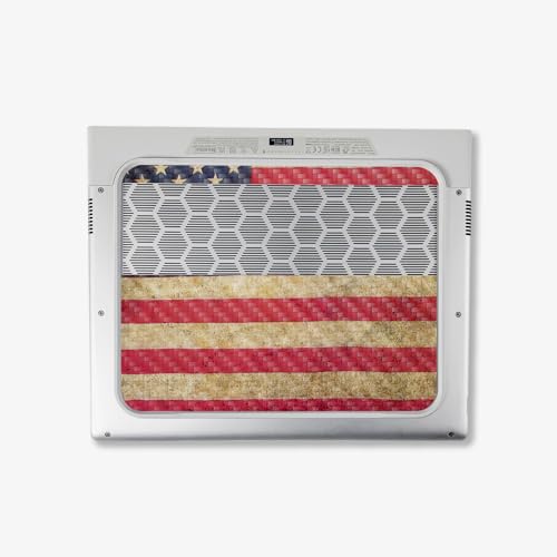 Image of MightySkins Carbon Fiber Skin Compatible with Alienware X14 R2 (2023) Full Wrap Kit - Vintage Flag | Protective, Durable Textured Carbon Fiber Finish | Easy to Apply & Change Styles | Made in The USA