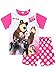 Masha and The Bear - Ensemble De Pyjamas - Masha et Michka - Fille - Rose - 6-7 Ans