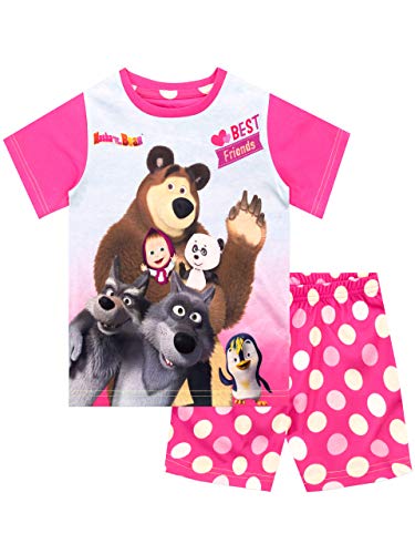 Masha and The Bear - Ensemble De Pyjamas - Masha et Michka - Fille - Rose - 4-5 Ans