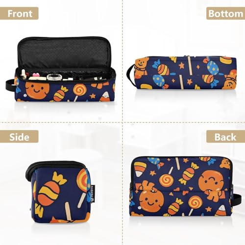 Organizador de viaje impermeable para herramientas de cabello GuoChe con protector resistente al calor y cierre, patrón Candy Overload miniatura 5