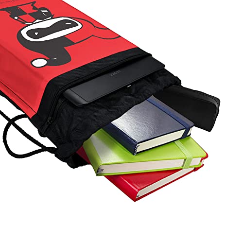 LOGOVISION Harley Quinn Cute Chibi Character Drawstring Backpack Sports Bag Sackpack 17" x 13", Perfect for Gym, Yoga or Practice4