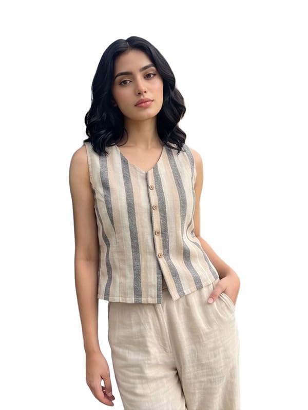 varanga Striped Top Off White-picture-50