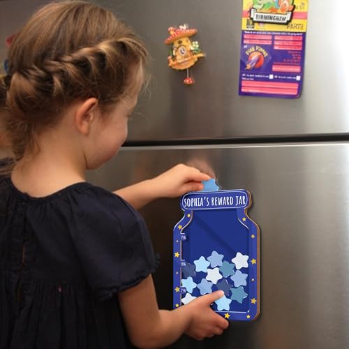 Image of Star Reward Jar Magnetic for Kids - Kid Reward System, Behavior Jar for Classroom & Home, Kids Potty Training Star Tokens, Incentive Good Behavior Management Tools Back to School Boys Girls