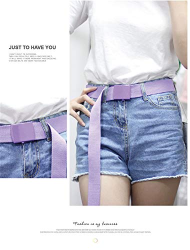 Andongnywell Unisex Nylon Belt Webbing Canvas Outdoor Belt with Plastic Buckle Waist Strap Waistband Waist Cinch3