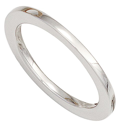 Preisvergleich Produktbild JOBO Damen Ring 585 Gold Weißgold Goldring Größe 56