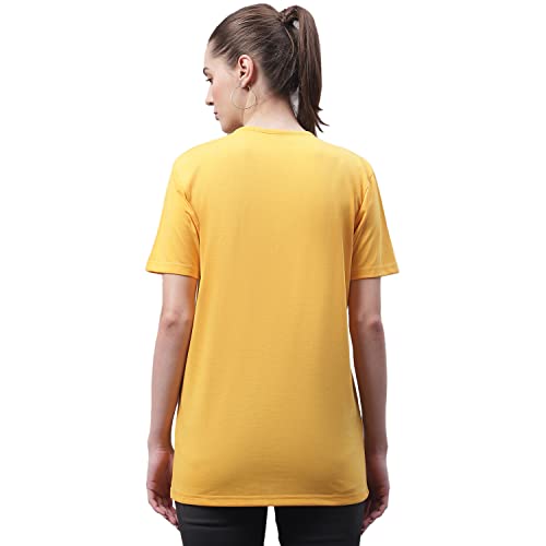 Image of Mack Jonney Women Round Neck Cotton Solid Regular Fit T-Shirt-T Anthraa 001-P