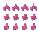 Dental Creations, Ltd. - Perfect Pegs - Assortment (Set of 12) - 4 Small Anterior, 4 Small Molar, 4 Large Molar - Pink Ceramic Firing Pegs