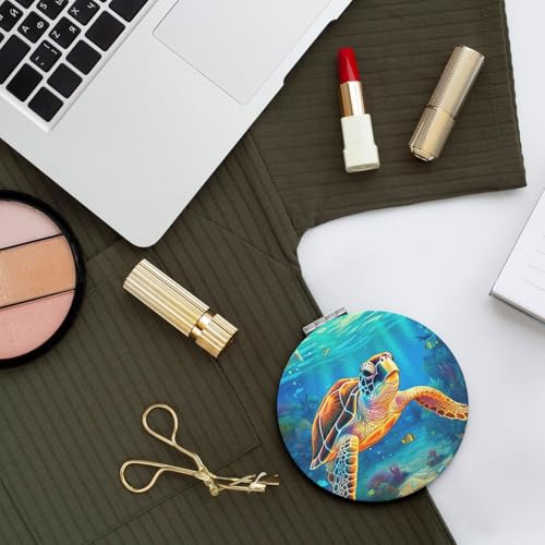 Espejo compacto redondo pequeño para maquillaje miniatura 7