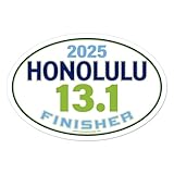 Charmed Running Brand Honolulu Half Marathon 13.1 Finisher Car Magnet with Custom Year Option