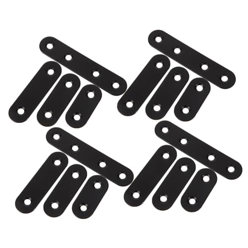 OSALADI Flat Braces for Metal Plates 24pcs Straight Flat Brace Sturdy and Easy to Install
