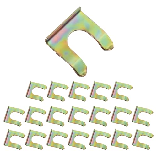 Image of 20PCS Brake Line Clips with 360 Clamping Force Concentration - Metal U Shaped Brake Hose Clips Metal Brake Line Retainer Brake Cable Clip Fit for Car Truck SUV Motorcycle (20PCS)