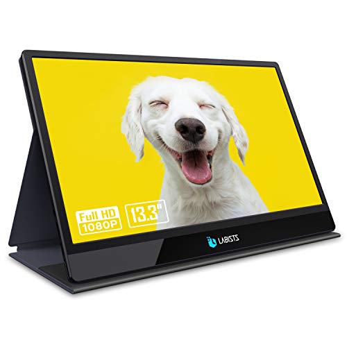 Moniteur Portable, LABISTS Ecran Portable 13.3" 1080P IPS avec 2 Ports Type C, Port HDMI, 2 Haut-parleurs, 16:9 HDR, pour Switch, Raspberry Pi, PS3, PS4, Xbox, Macbook Pro