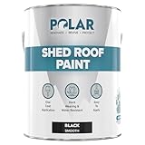 Polar Shed Roof Paint - Black 2.5 Litre | Instant Waterproofing Protection for Felt, Shed & Garage Roofs | Smooth & Decorative Finish | Durable Shed Paint for Exterior Use
