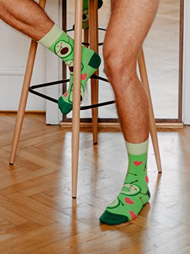 Dedoles Socken Unisex Damen Herren & Kinder Baumwolle viele lustige Designs 1 Paar Geschenk links rechts verschieden, Farbe Grün… – Ansicht 4