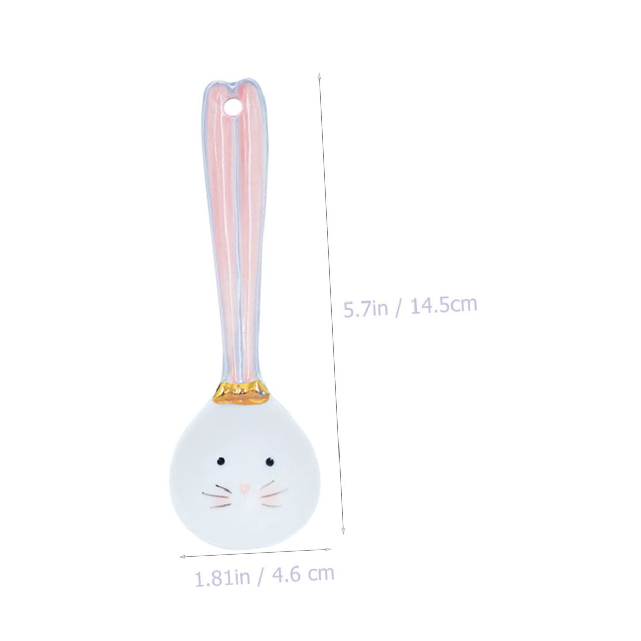 Amosfun 4 Pz cucchiaio di ceramica cucchiaini da tè mestolo da portata cucchiaio per mescolare cocktail caffè espresso bar spoon palettine caffe da pasto di porridge