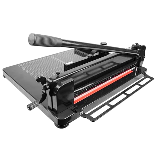 Guillotine Papierschneider – Schwerlast-Industrietrimmer für präzises Schneiden mit Sicherheitsschutz und Klingenverriegelung, inklusive extra Klingen