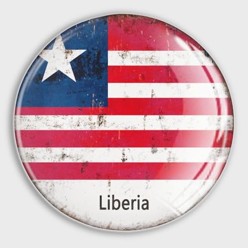 Nationalflaggen, dekorative Kühlschrankmagnete, Liberia-Flaggen, r&e Whiteboard-Magnete, Glas-Kühlschrankmagnete für Werbetafel, Büro, Tafel, Küche, Zuhause