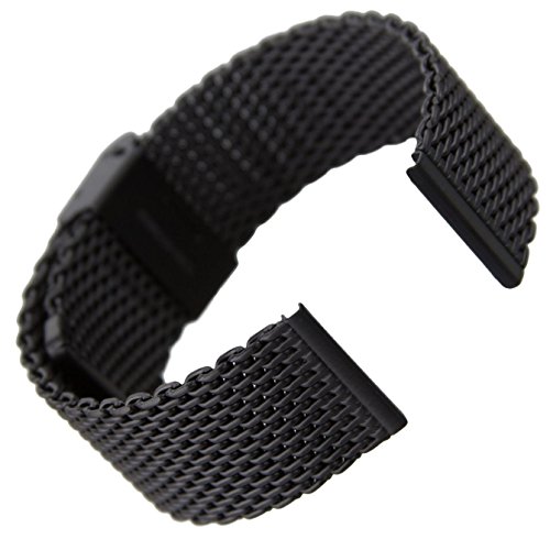 BlueBeach® 22mm Milanese Mesh Cinturino in acciaio...