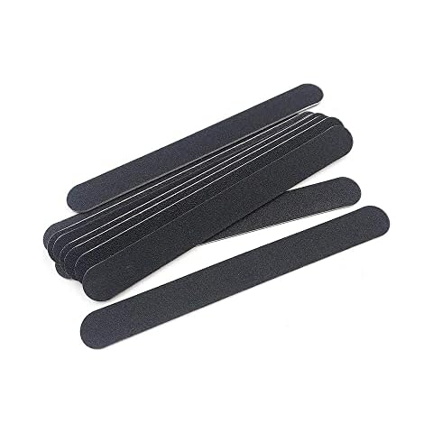 10PCS Nail Files Set Professional Nail File Black Double Sided Emery Board Manicure Kit for Nail Grooming and Styling (100/180 Grit) Cover