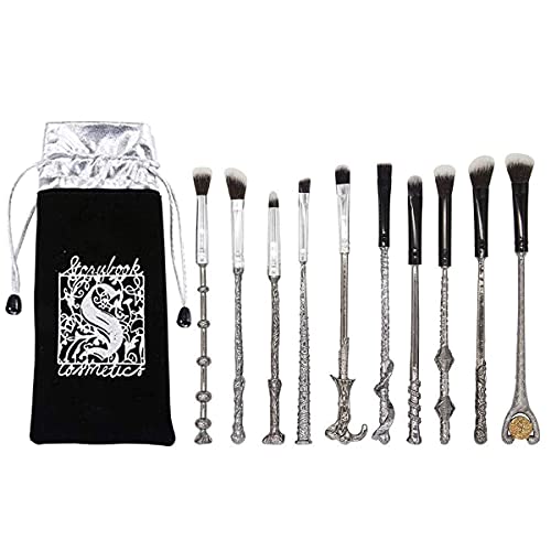 Poter Gifts Hary Makeup Brushes Wizard Wand Brushes Set for Foundation Blending Blush Concealer Eyebrow Face Powder