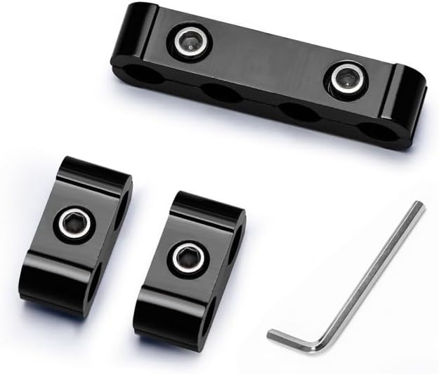 3szt. Świeca zapłonowa samochodu Zacisk przewodu elektrycznego Separator linii Zacisk kabla zapłonowego do 8 MM / 9 MM / 10 MM (Color : Black)