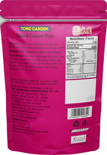 Image of Tong Garden Salted Cashewnut Pouch, 380g (Pack of 2)