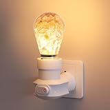 Zuria Healing Crystals Night Light Plug into Wall, E26 4W Chakra Crystal Nightlight Bulb Soft White 3000K Healing Crystals Lamp for Women Meditation Spiritual Reiki Gift Bedroom Bathroom Hallway