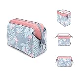 Kosmetiktasche,kleine süße Kosmetik-Organizer-Beutel Kultur-Waschtasche Reise-Aufbewahrungstasche für Frauen(Flamingo
