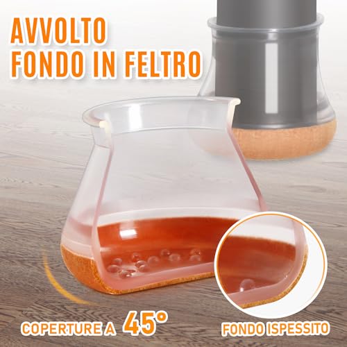 24 Gommini in Silicone per Feltrini e Sgabelli - Protezione e Stabilità - immagine 5