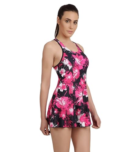 Image of Speedo Women's Swimdress with Boyleg | Swimming Costume Swimsuit | Chlorine Resistance | UPF 40+ Sun Protection | Removable Bra Pads