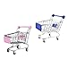 Mini Carrello di Shopping in Metallo Carrello della Spesa Gioco di Ruolo Giocattolo Blu Scuro e Rosa