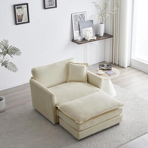 Sillón Plegable Terciopelo Beige miniatura 4